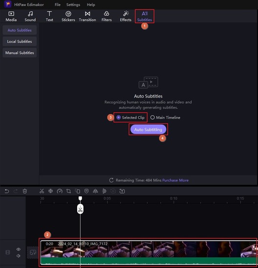HitPaw Edimakor ai caption generator