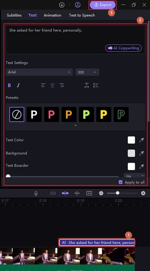 HitPaw Edimakor ai caption generator