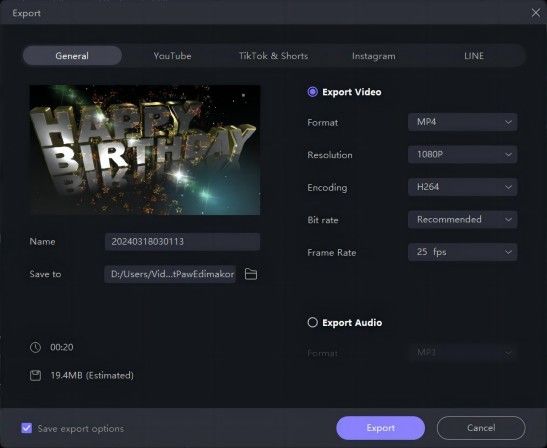 birthday video clip maker