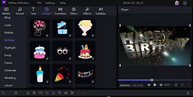 birthday video maker online free