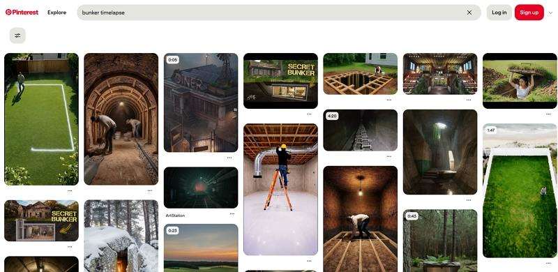 منصة الصور المرجعية لفيديو الفاصل الزمني للمخبأ