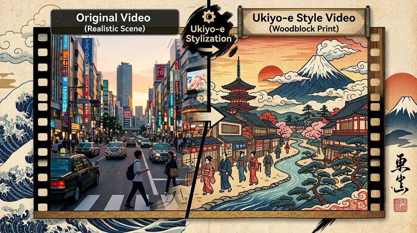 convert video into Ukiyo-e style