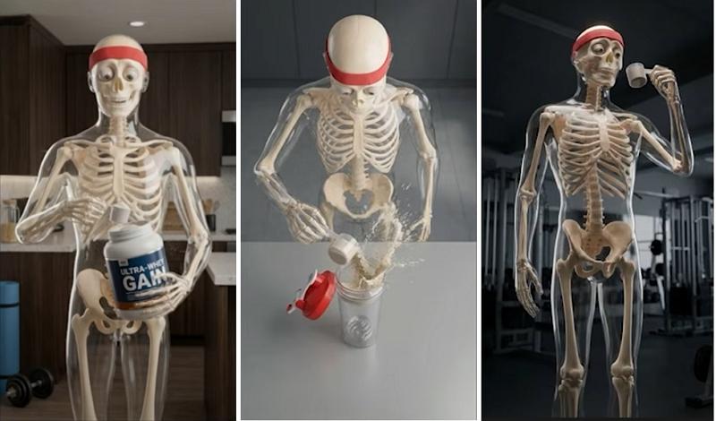 create skeleton educational image