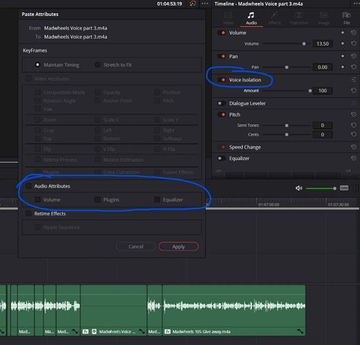 DaVinci Resolve AIツール画面