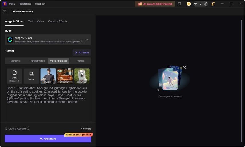 hitpaw vikpea recreate video with AI