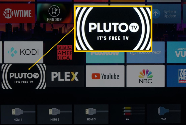 look for pluto tv