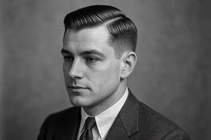 classic side-part old money hairstyle