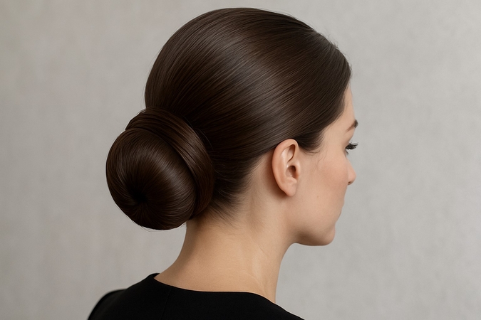 old money hairstyle polished chignon