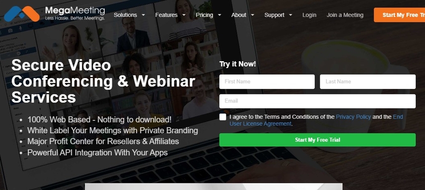 conduct secure meetings using megameeting