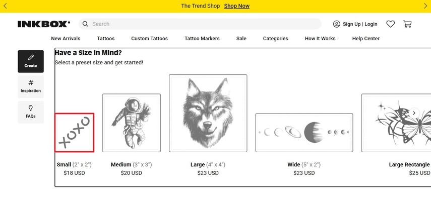 add tattoo to image pick size