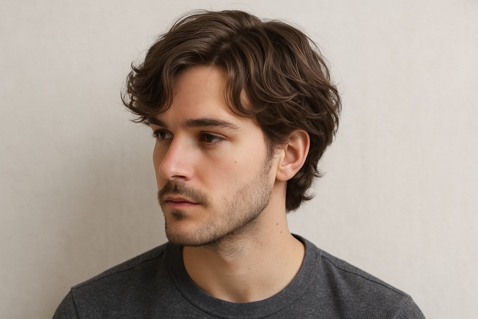 subtle waves old money hair style