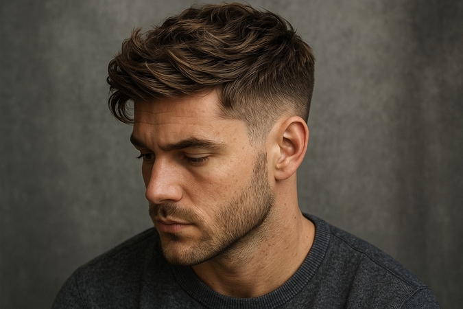 old money hairstyle men textured comb-over