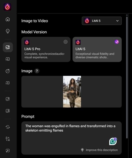 upload image to litvideo