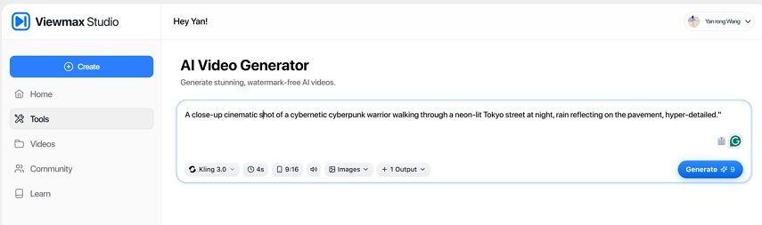 Viewmax AI video genenerator