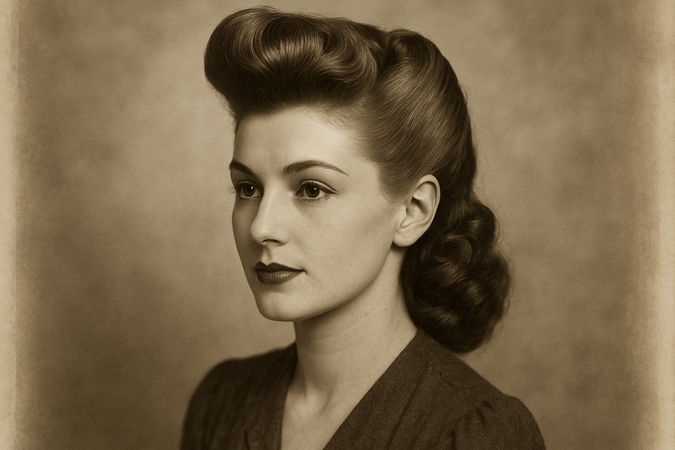 old money haircuts female vintage pompadour