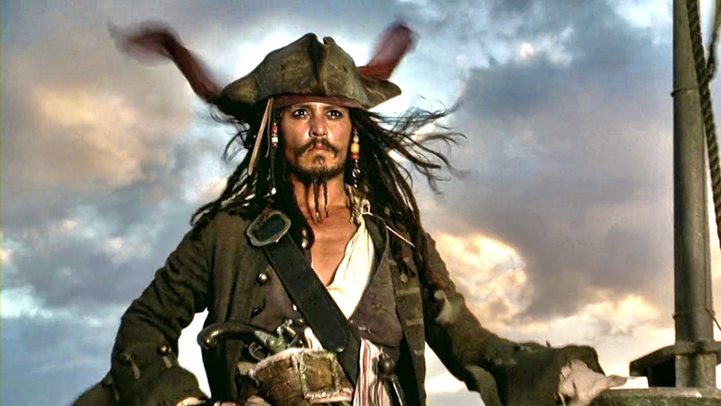 Main Character in the Pirates of the Caribbean: Jack Sparrow