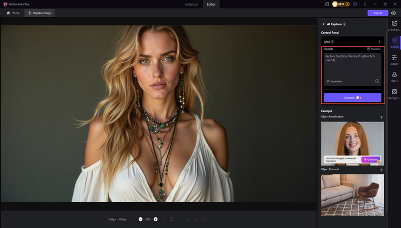 ai hair color change