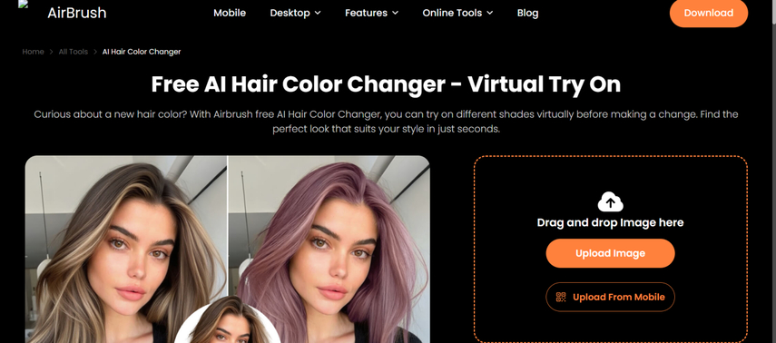 ai hair color changer