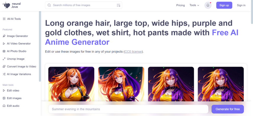 anime guy orange hair art neural love