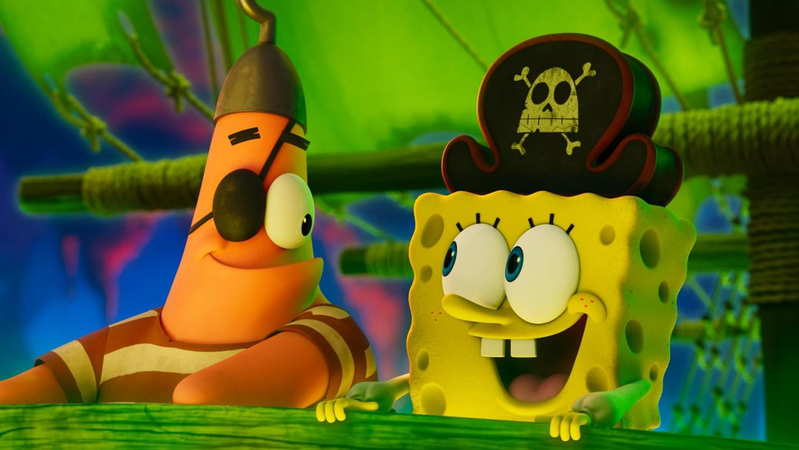 spongebob 2025 trailer with colorful underwater
