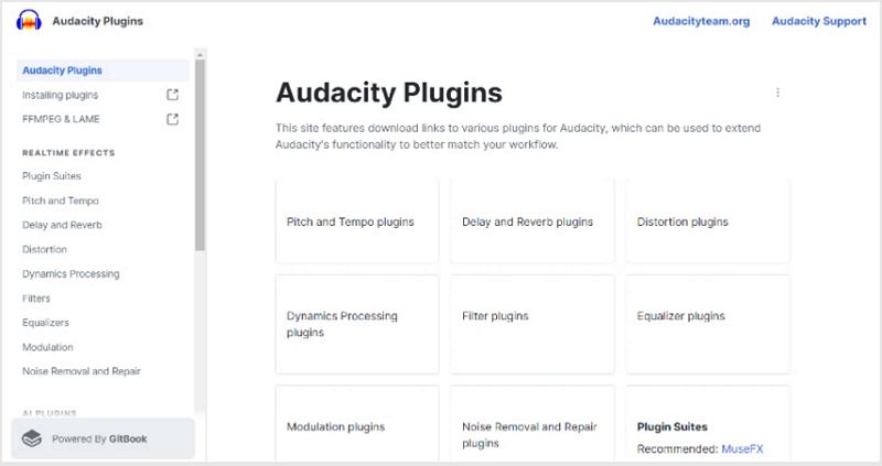 télécharger plugins audacity