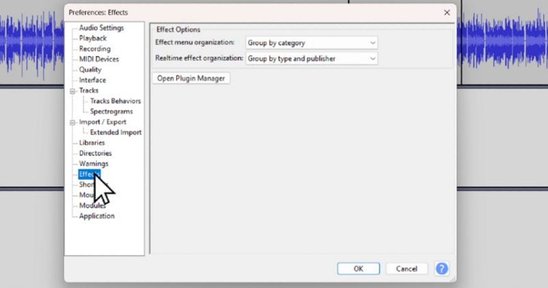 installer plugins audacity