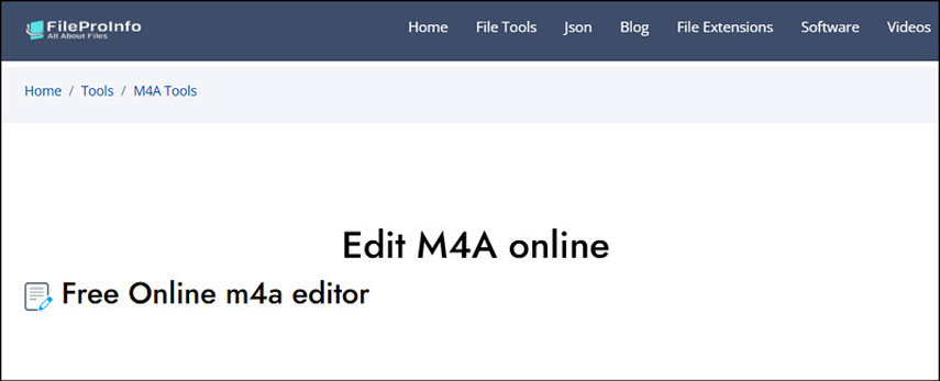 fileproinfo m4a datei bearbeiten online