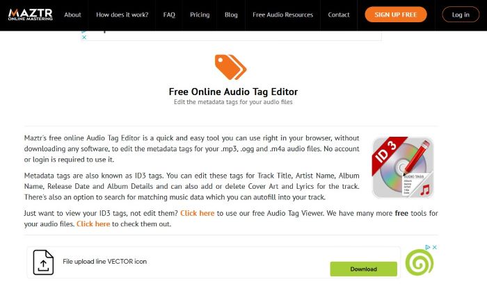 free online audio tag editor