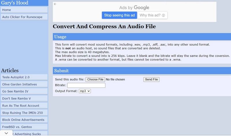 melhor compressor de áudio online