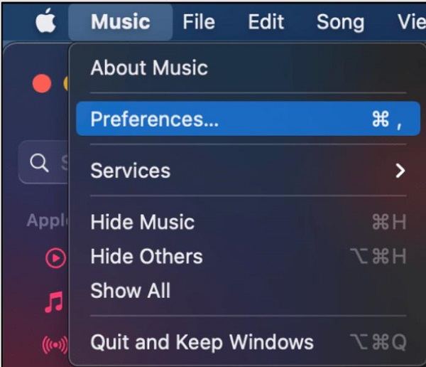 在 Mac 上打開音樂應用程式