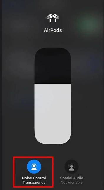 airpods noise control from iphone