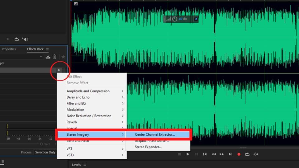 como isolar vocal no adobe audition