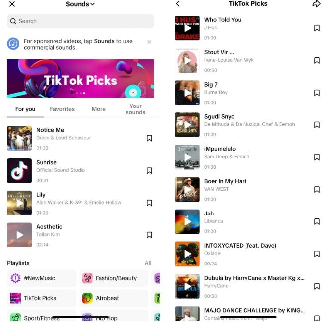 trendige audios für tiktok