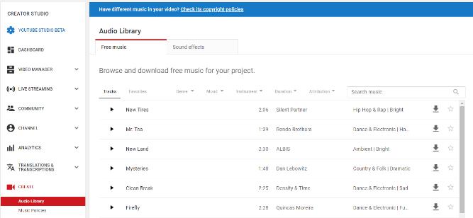 Audio Library Update,  Audio Library Use, How to Use free  music from