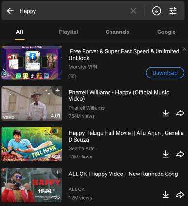 A Simple app To Download mp3 Videos From