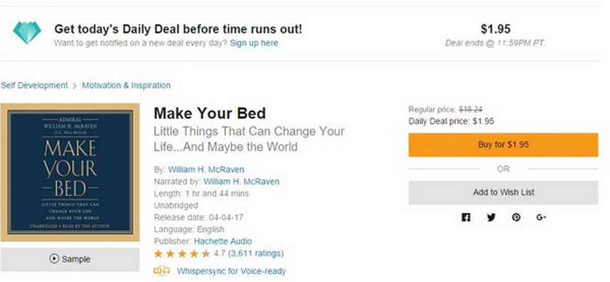 Comprar un libro de Audible sin una membresía