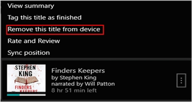 wie man Bücher von audible auf Windows löscht