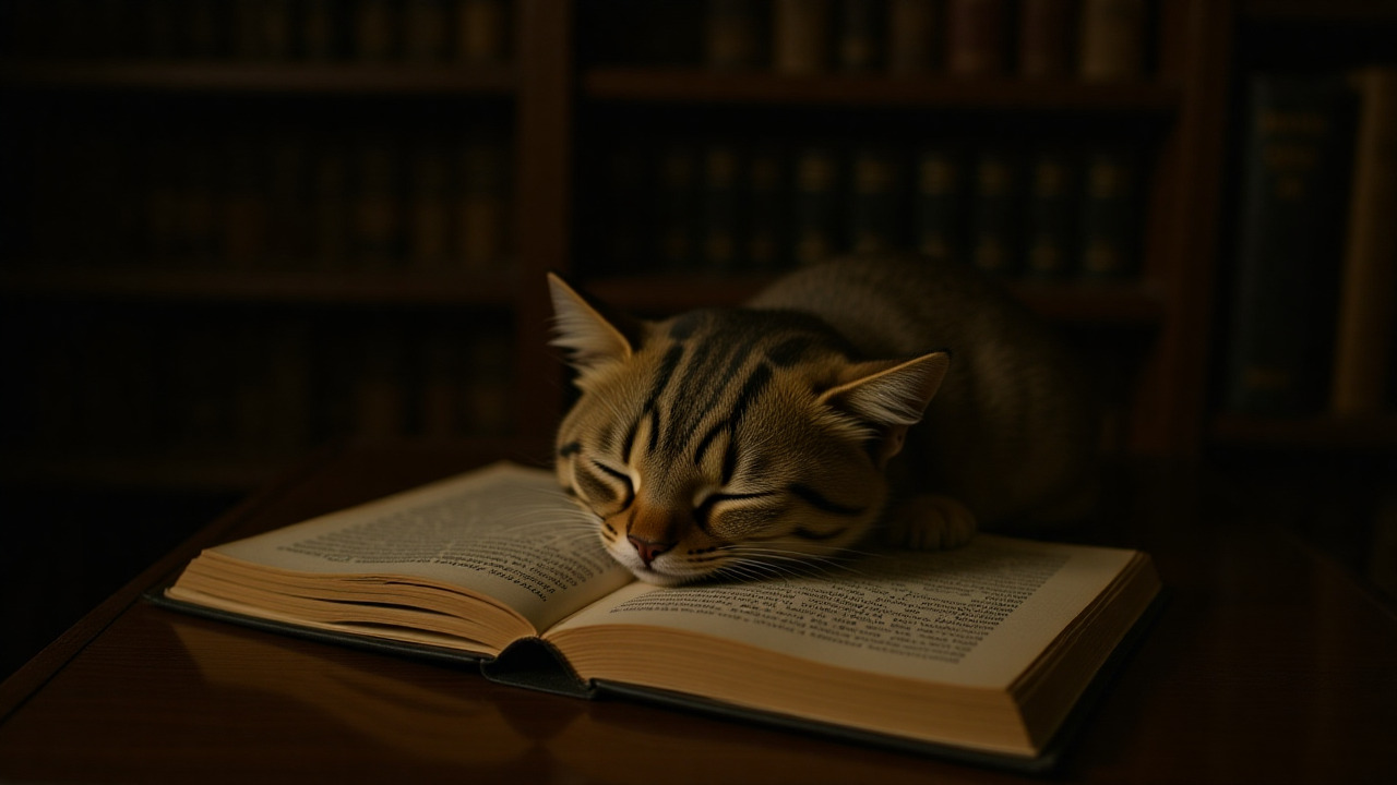 cozy cat wrapped in a blanket lofi style