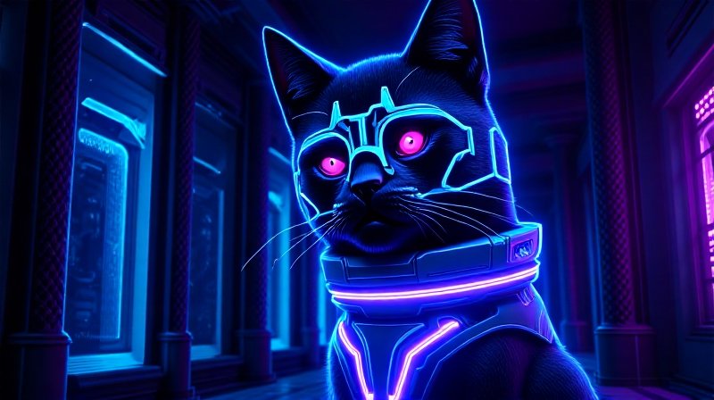 cybernetic cat image