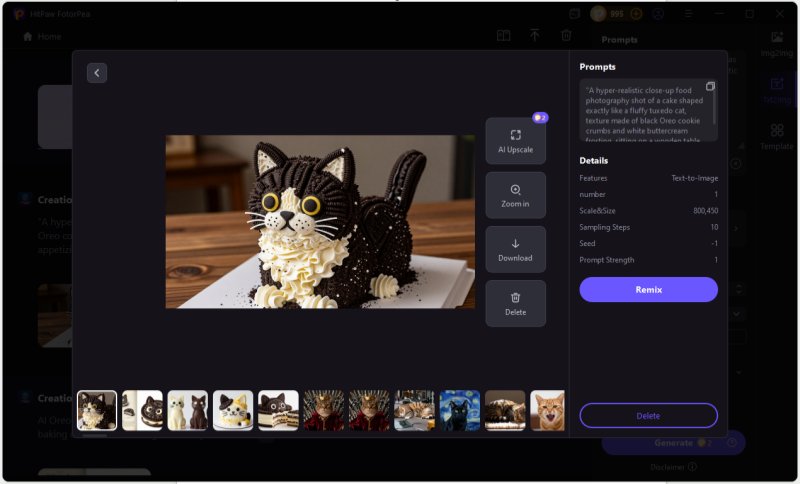 generate ai oreo cat cake
