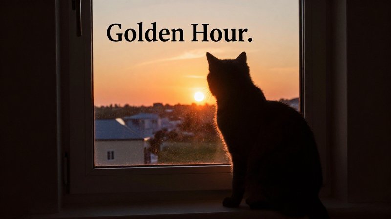 golden hour cat