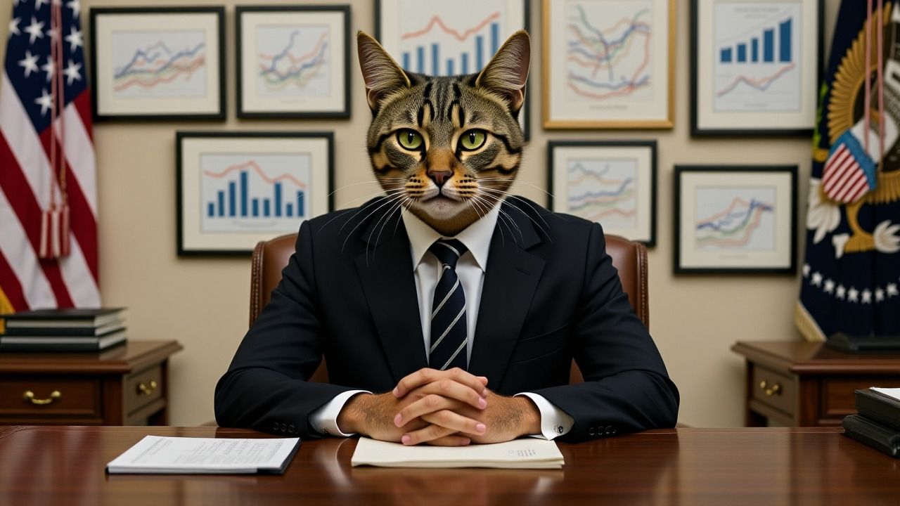 professional corporate CEO cat in a suit