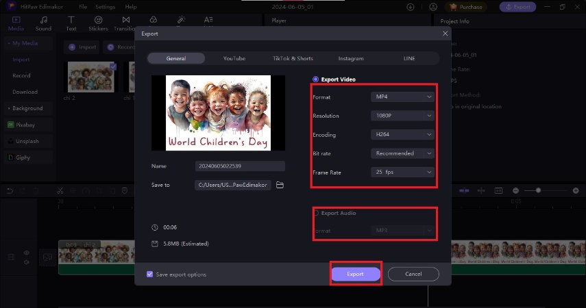 children's day video maker