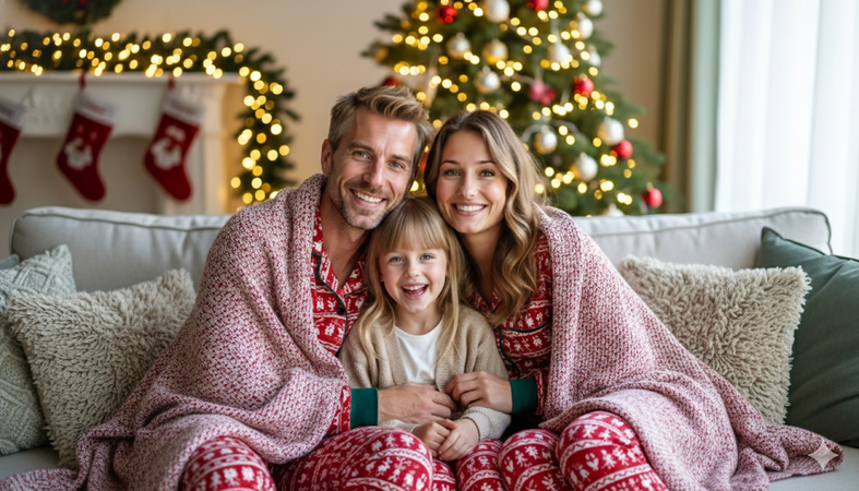 christmas ai prompts family pajamas