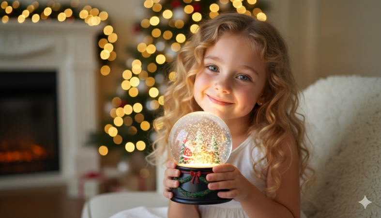 christmas ai prompts gemini for kids snow globe