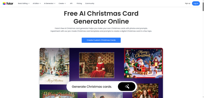 free ai christmas card generator online