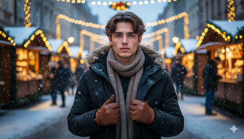 gemini christmas ai prompts man street