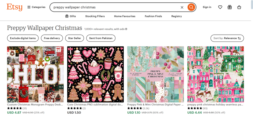 pink preppy christmas wallpaper