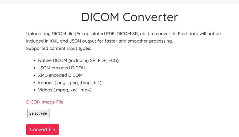 online dicom file converter