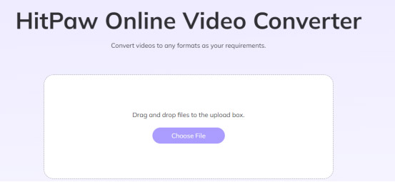 hitpaw 온라인 변환기 파일 선택